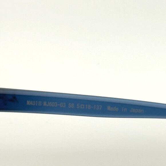 Maui Jim Pailolo MJ603-03 Matte Navy Blue Hawaii Polarized Sunglasses 58mm Case - Picture 6 of 8